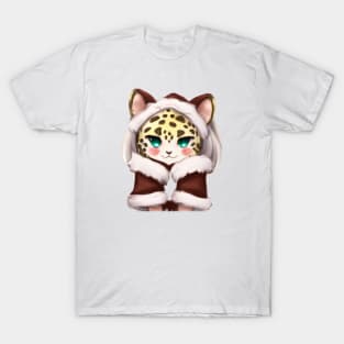 Cute Leopard Drawing T-Shirt